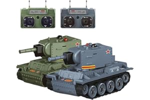 2 in 1 1/64 Scale 2.4G Mini RC Battle Tank Model with Infrared Combat Mode, Rotating Turret and Track Drive