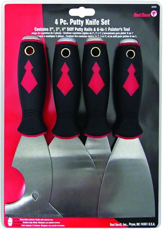 Red Devil 6090 4 Piece Putty Knife Set, Putty Knives Amazon Canada