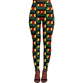 AOBUTE Womens Mardi Gras Leggings Valentine's Day Legging Tights