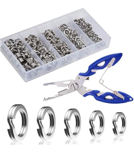 JSHANMEI Fishing Treble Hooks Kit - 130pcs Mixed Sizes, High Carbon Steel, Sharp Round Bend
