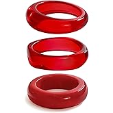 HUAYUNFANG 3PCS Colorful Acrylic Resin Bangle Bracelet for Women Boho Geometric Acetate Plate Bracelet Trendy Christmas Jewelry