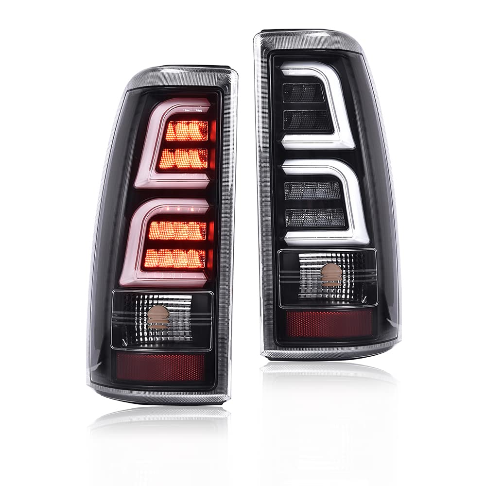 CROSSDESIGN LED Tube Tail Lights Brake Lamps Clear