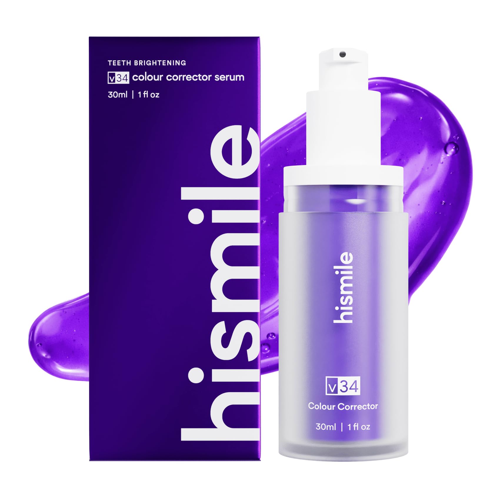 Hismile v34 Colour Corrector, Tooth Stain Removal, Purple Toothpaste, Hismile V34, Tooth Colour Corrector