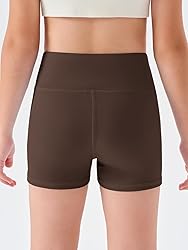 Haloumoning Girls Athletic Shorts Kids High Waisted