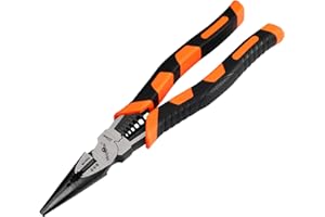 VANJOIN 9-Inch Needle Nose Pliers With Wire Stripper Crimper - Heavy Duty Combination Long Nose Pliers for Professional Indus