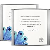 Peacock display Curved Office Business Door Sign Holder | Aluminum Wall Mount Name Plate Holder, cubicle sign holder, sturdy and beautiful 7.00" W X 6.00" H (N170x6" 2 signs)