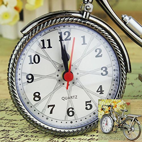 zhuorui Bike Shape Alarm Clock,Kids Bicycle Design Alarm Clock Home Decoration Creative Art Bike Shape Clock
