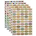 Mudder Waterproof Essential Oils Bottle Stickers Labels Oval-shaped and Round Stickers, 5 Sheet