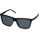 Polaroid Men's PLD 2050/S Rectangular, Black Sunglasses