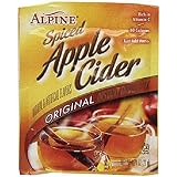 Amazon Com Alpine Spiced Apple Cider Sugar Free Instant Drink Mix Each 10 Count Of 0 14 Oz Pouches Pack Of 12 Apple Cider Packets Grocery Gourmet Food