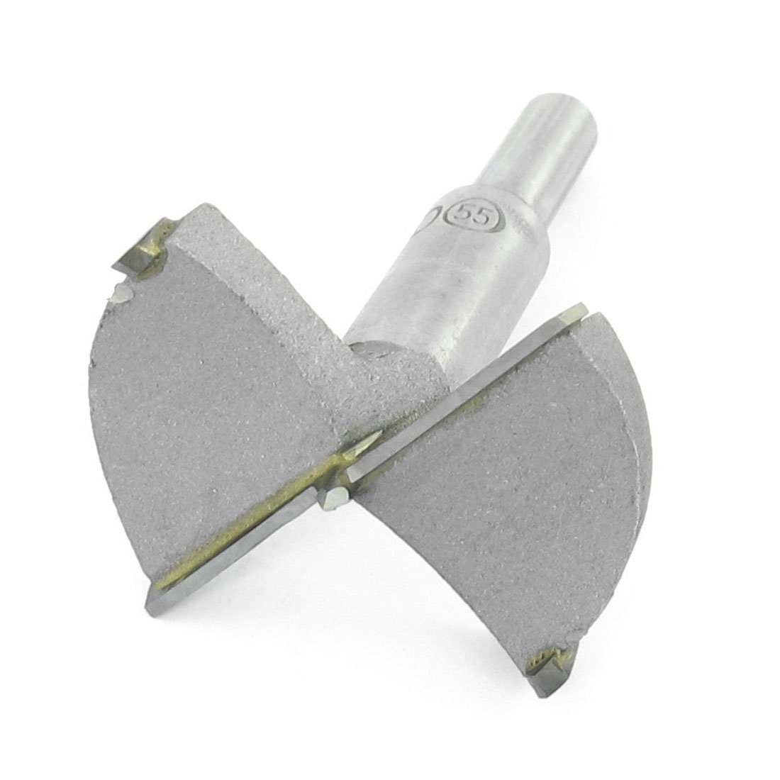 Sourcingmap Forstner Drill Bits 55mm, Tungsten Carbide Wood Hole Saw Auger Opener, Woodworking Hinge Hole Drilling Boring Bit Cutter Cutting Tool (Silver Tone)