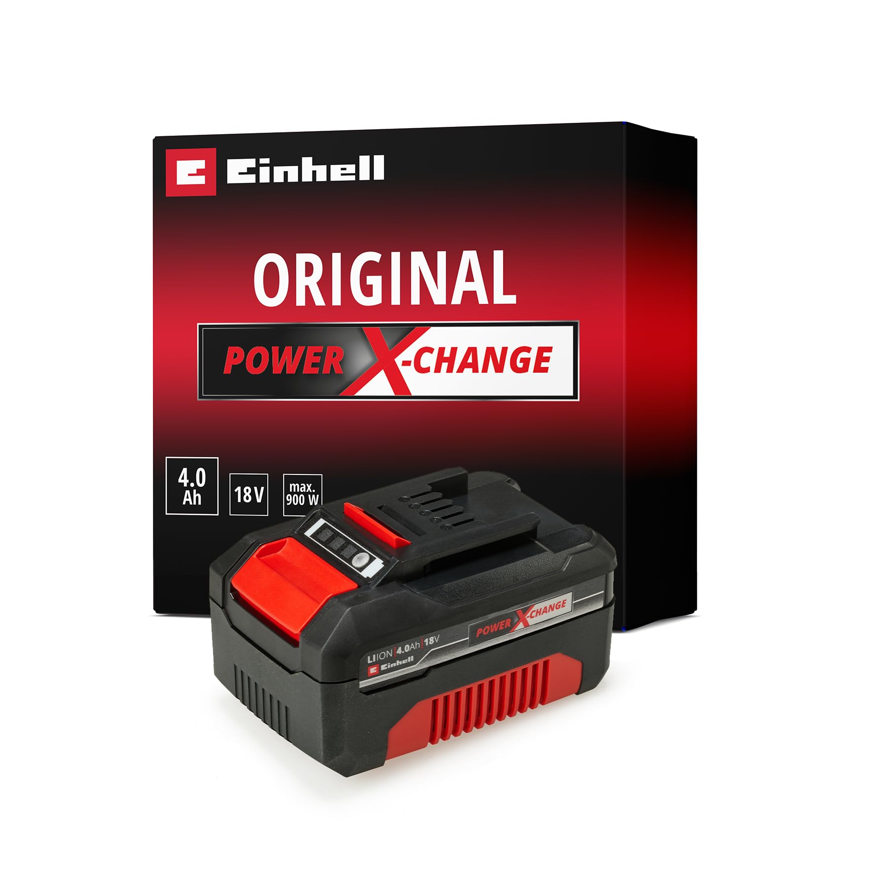 Einhell Power X-Change 18V, 4.0Ah Lithium-Ion Battery - Universally Compatible With All Einhell PXC Power Tools And Garden Machines