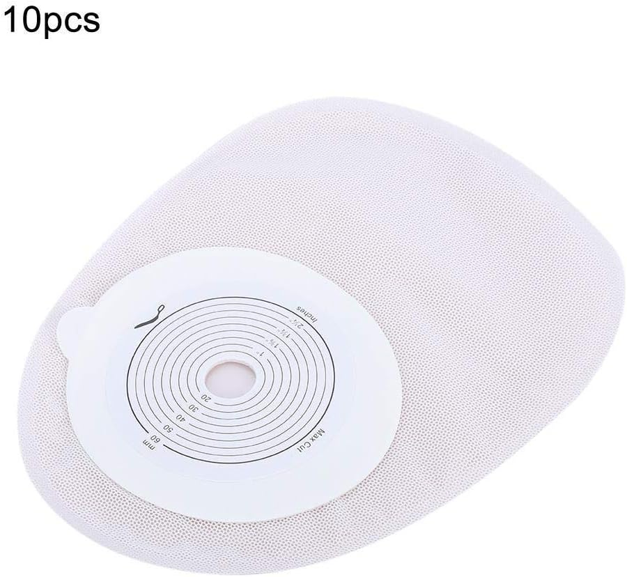 Rockyin 10pcs/Pack One-Piece System Ostomy Bag Medicals Drainable Pouch Colostomy Bag Ostomy Supplies: Home & Kitchen