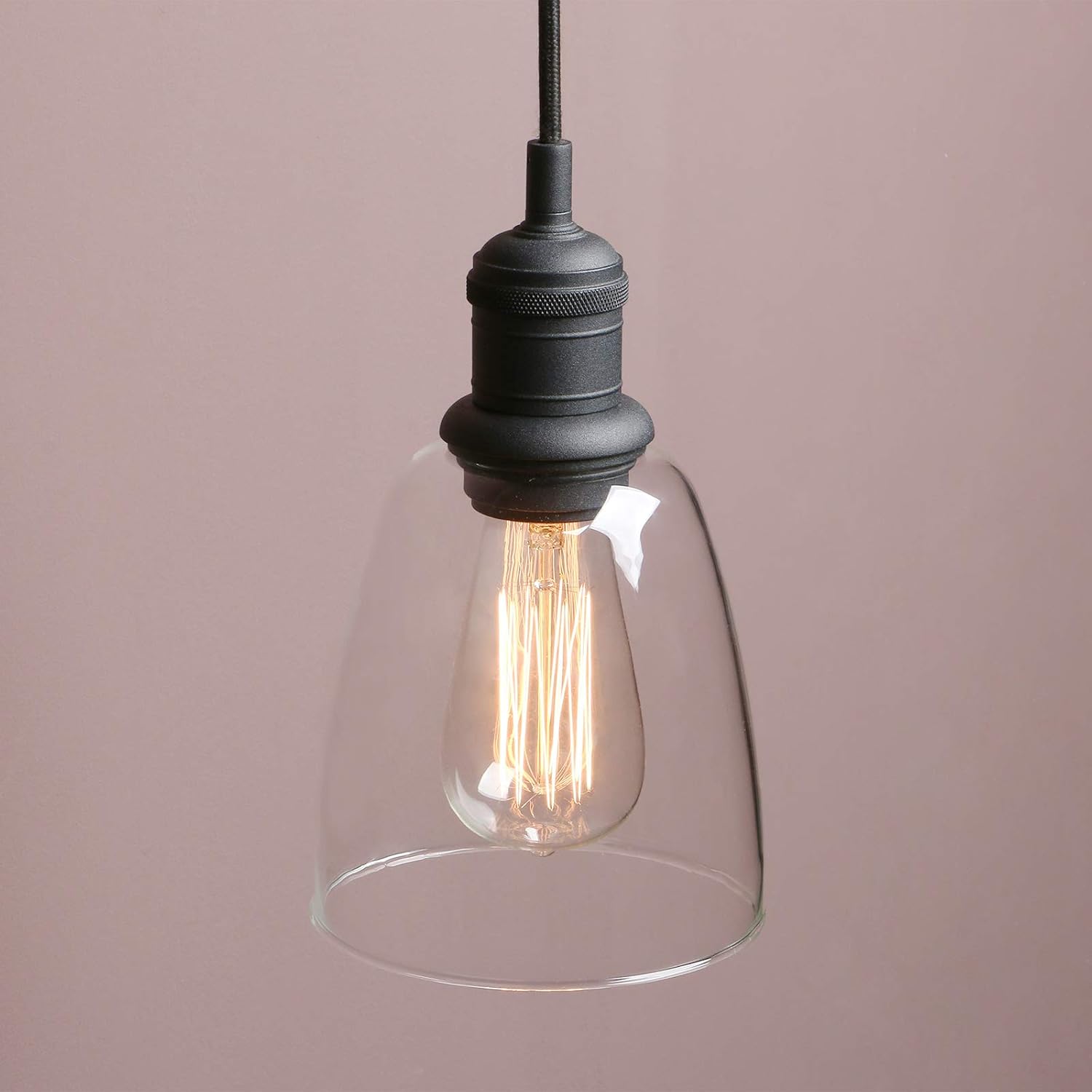 Yosoan Industrial Vintage Victorian Loft Bar 3 Way Pendant Light Fittings,Glass Chandelier - Image 5