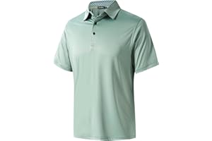 TRUSMOL Mens Golf Shirts Dry Fit Short Sleeve Casual Performance Solid Collared Polo Shirts for Men