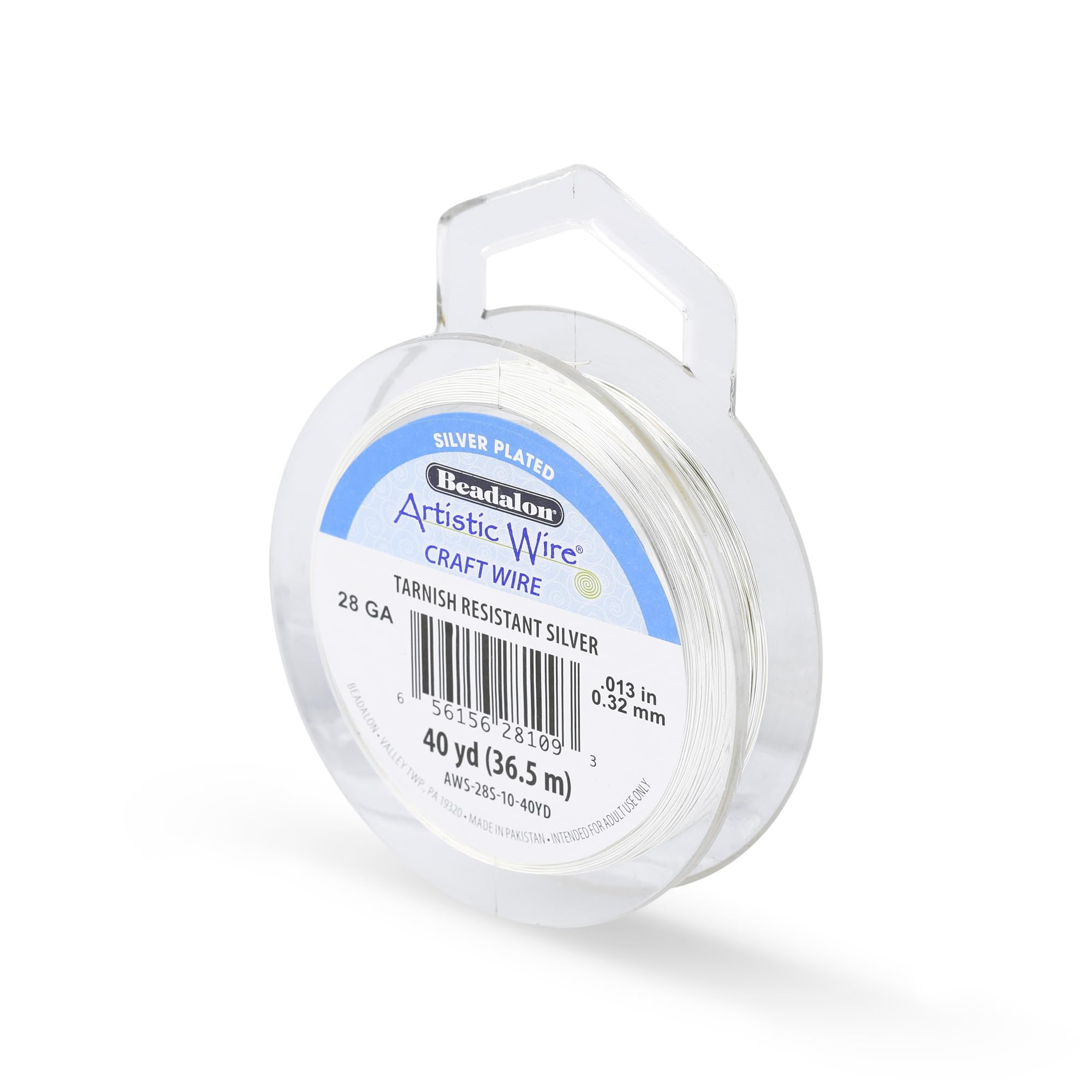 Beadalon 40-Yards Artistic 28-Gauge Tarnish Resistant Wire, Silver