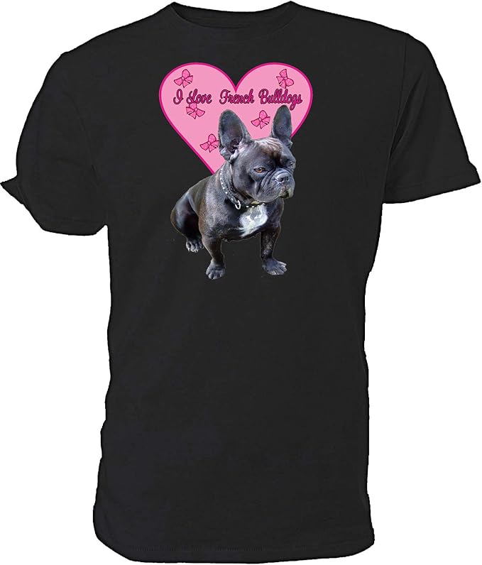 TShirt "I love French Bulldogge", französische Bulldogge Amazon.de