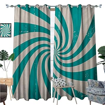 Amazon Com Blountdecor Retro Room Darkening Wide Curtains Pop Art