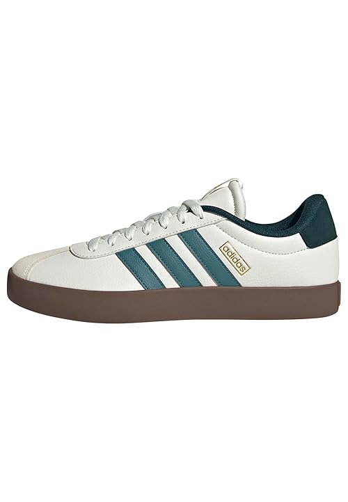 adidas Men's VL Court 3.0, White/Preloved Teal/Aurora Ivy, 7
