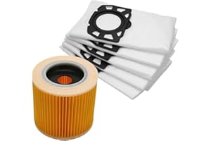 Filter Suitable,Compatible for Karcher KFI 357 KFI357 KA 40 Replacement Bag for 2.863-314.0WD2 Plus WD3