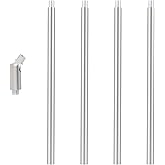 SHENGQINGTOP M10 Threaded Extension Rod with Sloped Ceiling Adapter Kits for Pendant Light, Island Lighting, Brushed Nickel