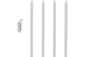 SHENGQINGTOP M10 Threaded Extension Rod with Sloped Ceiling Adapter Kits for Pendant Light, Island Lighting, Brushed Nickel