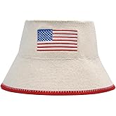 Halsa Sauna Hat, Natural Wool Sauna Cap for Men and Women, USA Flag, Eco-Friendly Insulating Headgear for Spa, Steam Room, Banya, Bathhouse - Comfortable, Breathable, Handmade - One Size Fits All