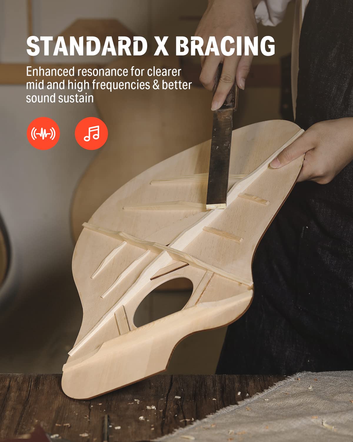 Donner Guitarra acústica para principiantes adultos tamaño completo Cutaway Acustica Guitarra Bundle Kit con bolsa de lección en línea gratuita Correa afinador Capo Pickguard String Pick, mano derecha 41"Sunburst, DAG-1CS/DAD-160CS