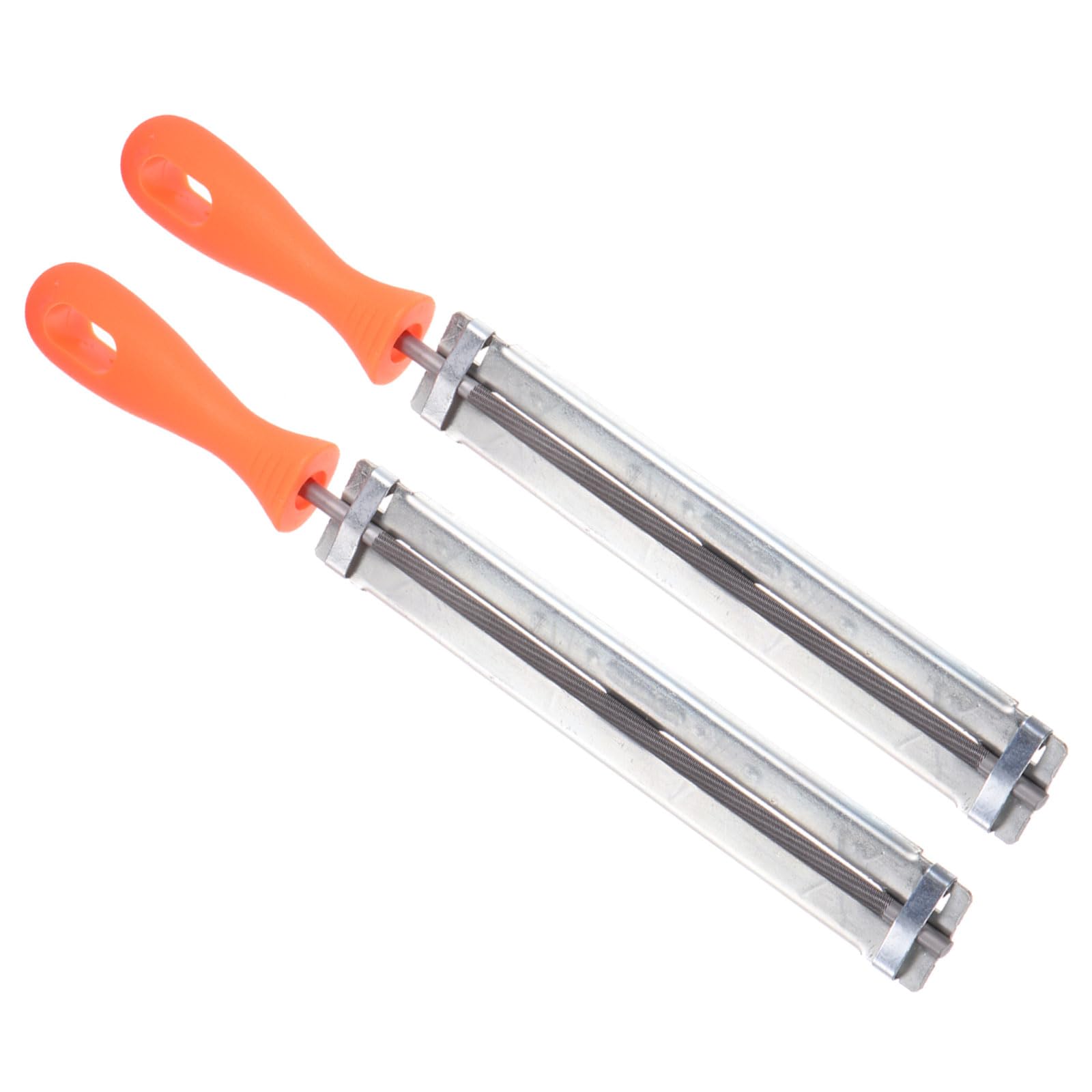 CoCud Chainsaw File Holder, 7/32" (5.5mm), Chrome Steel Round Sharpener Files with Angle Guides - (Applications: for Sharpening Chain Saws), 2pieces