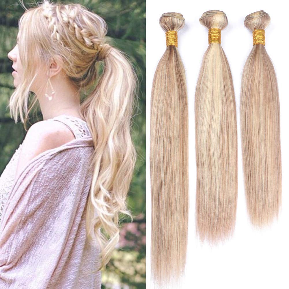 Amazon Com 27 613 Piano Mix Color Straight Human Hair 3 Bundles