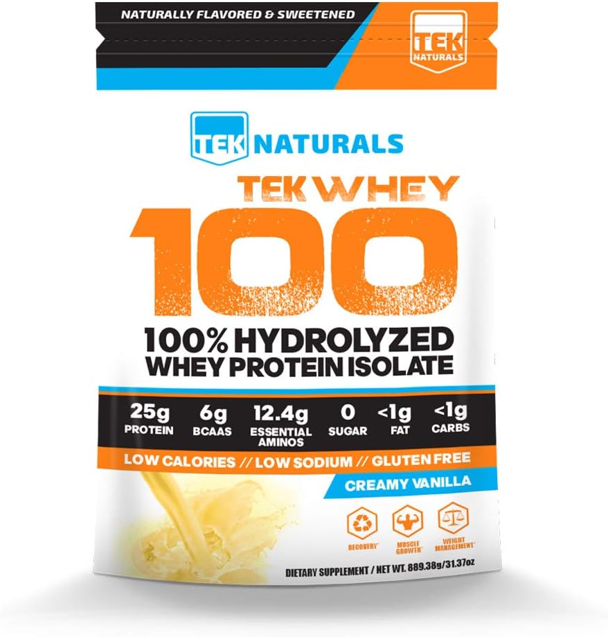 Hydro TekWhey 100™ (Vanilla) - 100% Whey Protein Hydrolysate Powder - 30 Day Supply - Best Tasting & #1 Rated