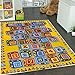 Mybecca Learning ABC Kids Rug Blocks Design 5 feet X 7 Feet (59