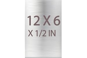 YLJNGUS 6061-T6 Aluminum Sheet Plate 1/2 Thick - 12" x 6" x 1/2" (0.47inch) Aluminum Metal Plate Rectangle Flat Stock with Protective Film Heat Treatable Aluminum Panel for DIY Craft, Industry