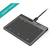 USB HUB Touchpad Mouse High Precision for Win7 / Win10, Wired USB Touchpad 2 USB Ports and 8 Keys with Touchpad Finger Gesture