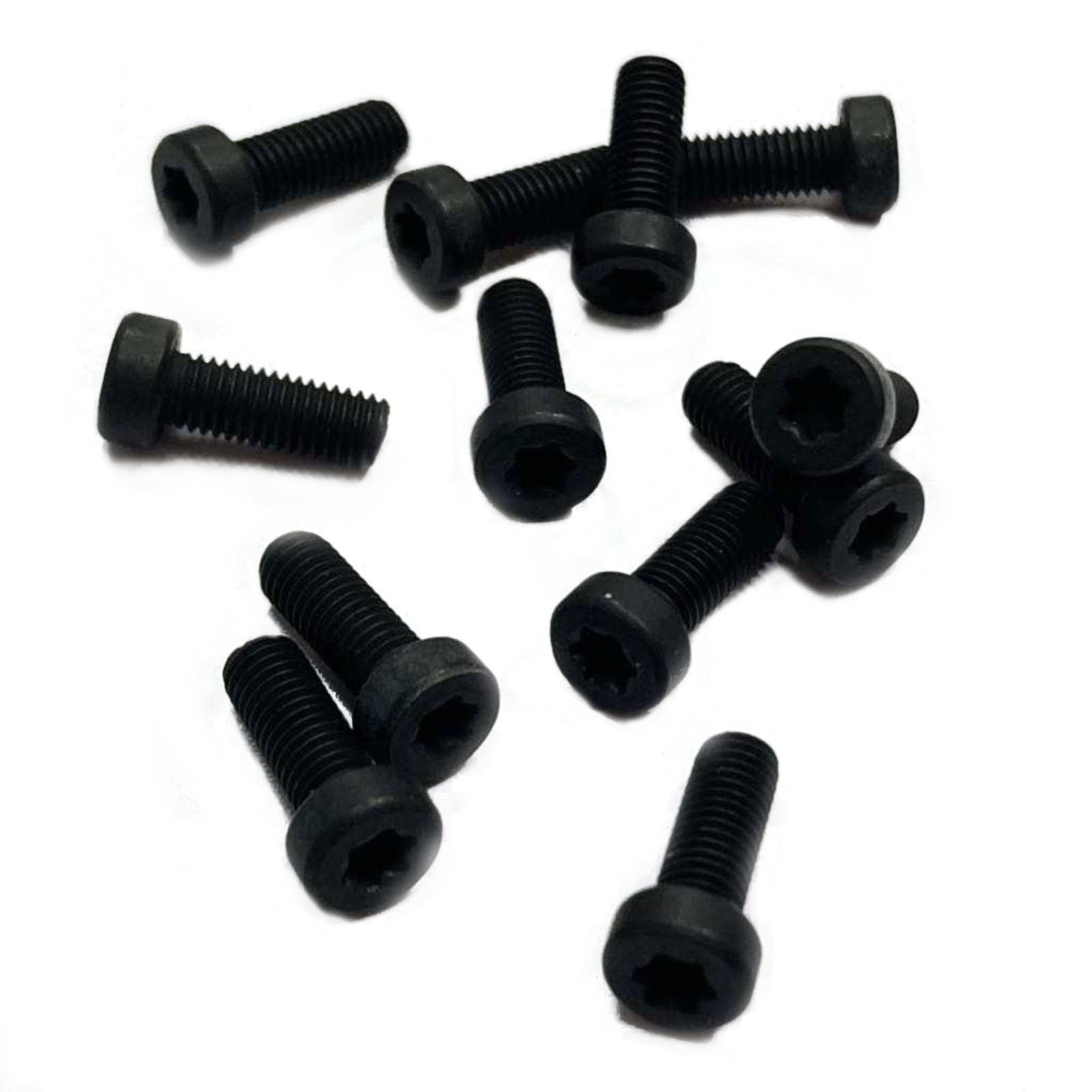 Photo 1 of 6-48x3/8 (9.52mm) Matte Black Oxide Fillister Socket Head Rifle Base Screws .222in 5.64mm T10 Torx Star Drive 12PCS By HAILFIRE