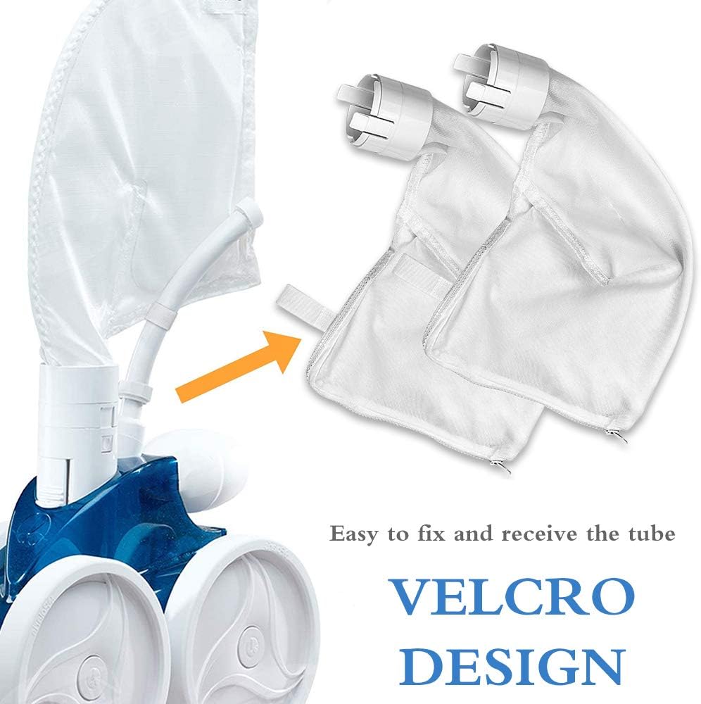 HITECHLIFE 2 Pack Swimming Pool Filter Bag,Pool Vacuum Cleaning Mesh Bags, All Purpose Pool Dust