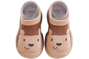 HOVELL Toddler Baby Sock Shoes Infant Boys Girls Non Slip Floor Slipper Soft First Walking Shoes for Starter