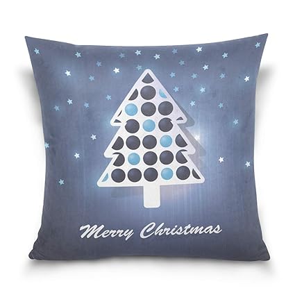 Amazon Com Mohado Blue Christmas Tree Square Decorative Throw
