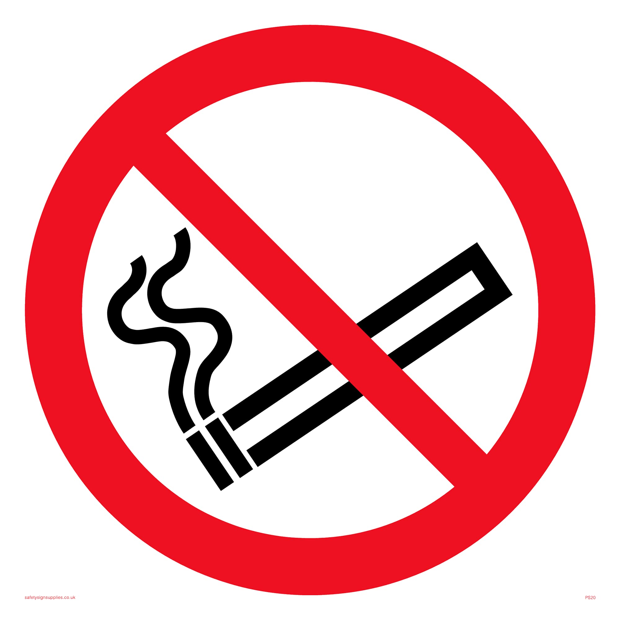 No Smoking Symbol Sign - 200x200mm - S20