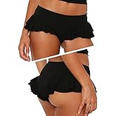Hafailia Ruffle Booty Shorts for Women Sexy - Summer Y2K Low Rise Side Frill Micro Mini Skinny Party Clubwear