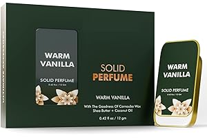 Generic Warm Vanilla Solid Perfume for Men & Women | Long-Lasting Sweet & Woody Fragrance Balm | Alcohol-Free, Travel-Friendl