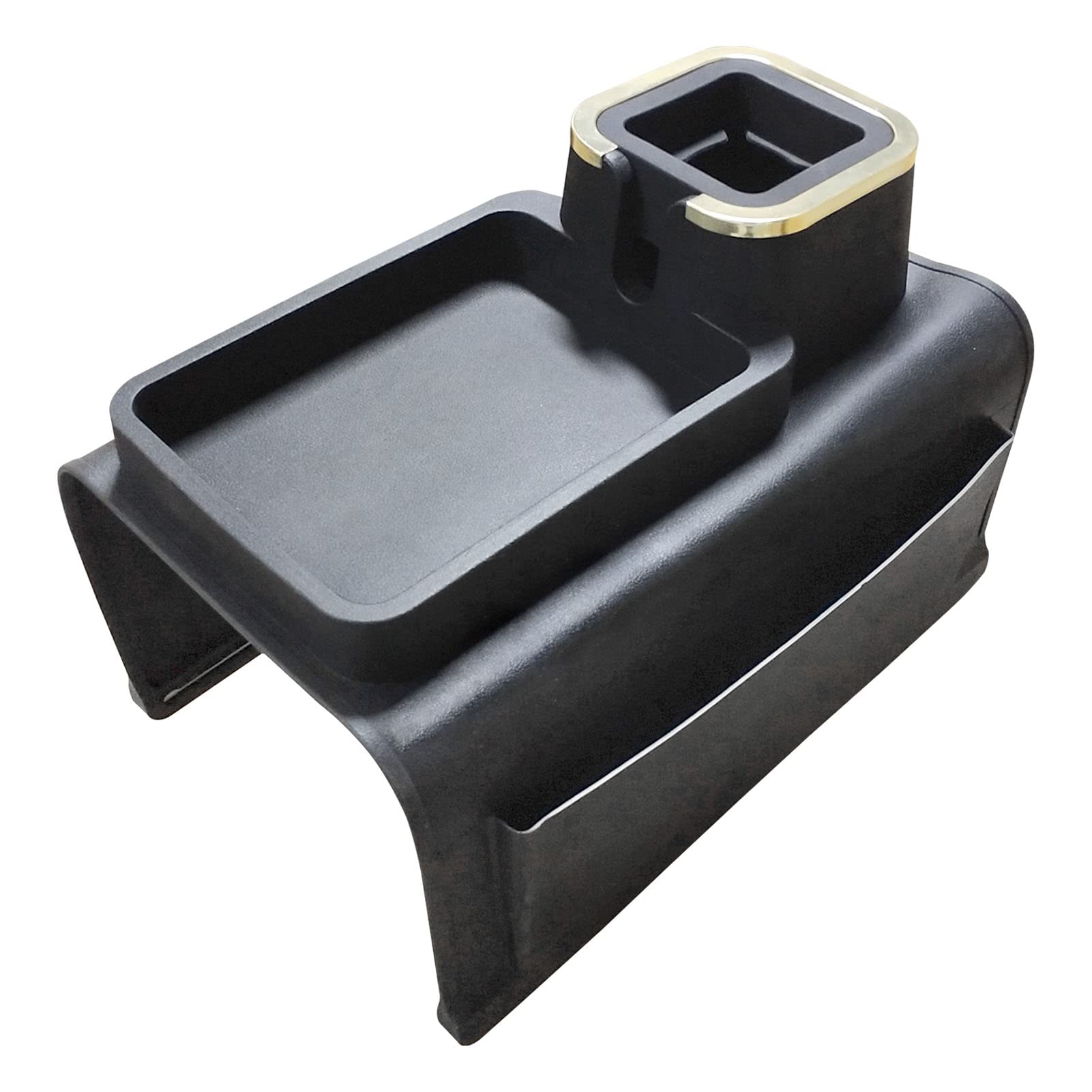 IULONEE Large Capacity Sofa Armrest Tray Anti-Slip Sofa Cup Holder Portable Couch Drink Holder Arm Table Anti-Spill Sofa Arm Tray Silicone Couch Tray with Cup Holder for Couch Arm Recliner (Black)