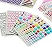 Apipi 15 Pack Self-Adhesive Rhinestone Sticker Sheet-2005 Pcs Assorted Size Clear Bling Jewel Stickers Rhinestone Gems for DIY Nail Art Face Makeup Festival