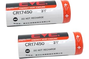 (Pack of 2) 2400mAh 3V CR17450 Battery Lithium Non-Rechargeable for EVE CR17450 PLC Industrial Control Battery