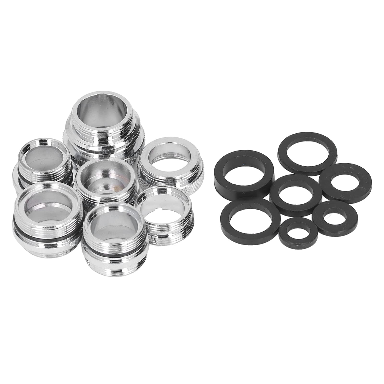 Faucet Adapter Kit, Brass Faucet Adapter with Gasket - 7Pcs/Set Male Female Faucet Adapter Kit for Hose Kitchen Sink, Portable Dishwasher Faucet Adapter, Garden Hose Faucet Adapter