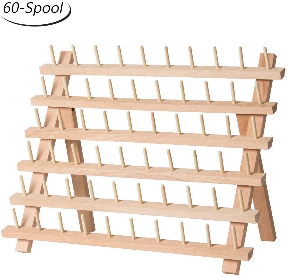 HAITRAL 60Spool Sewing Thread Rack Thread Organizer Collapsible Wall