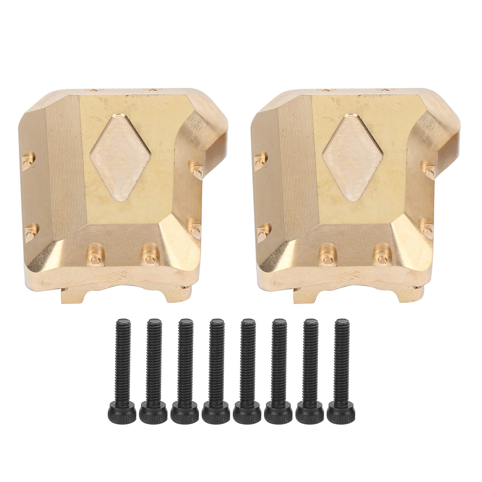 VGEBY RC Brass Axle Cover, 2PCS RC Rear Axles Housing Cover Remote Control Car Brass Rear Axle Diff Cover Counterweight Suitbale for TRX4 1/10 RC Car Upgrade Parts, VGEBYA4CNPQYORK