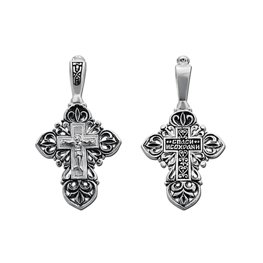 NKlaus 925 sterling silver crucifix cross Orhodox pendant russian 4670 baptism