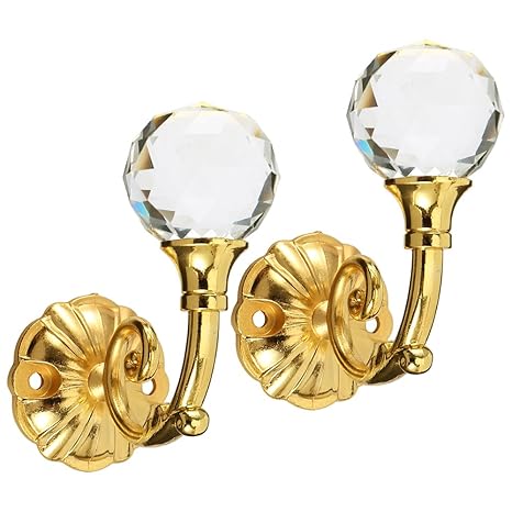 Buy Watertone Pair Curtain Holdback Vintage Metal Crystal Glass