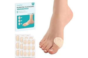 Promifun Bunion Pain Relief Pads to Wear with Shoes - 27 ct Bunion Cushion - Moleskin Protect Feet for Men and Women - Water-Resistant Self-Stick Adhesive (Multi-size)